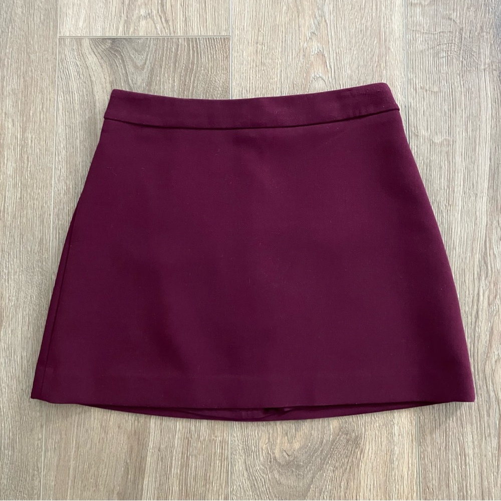Express Burgundy Red A-line Mini Skirt, Size 4